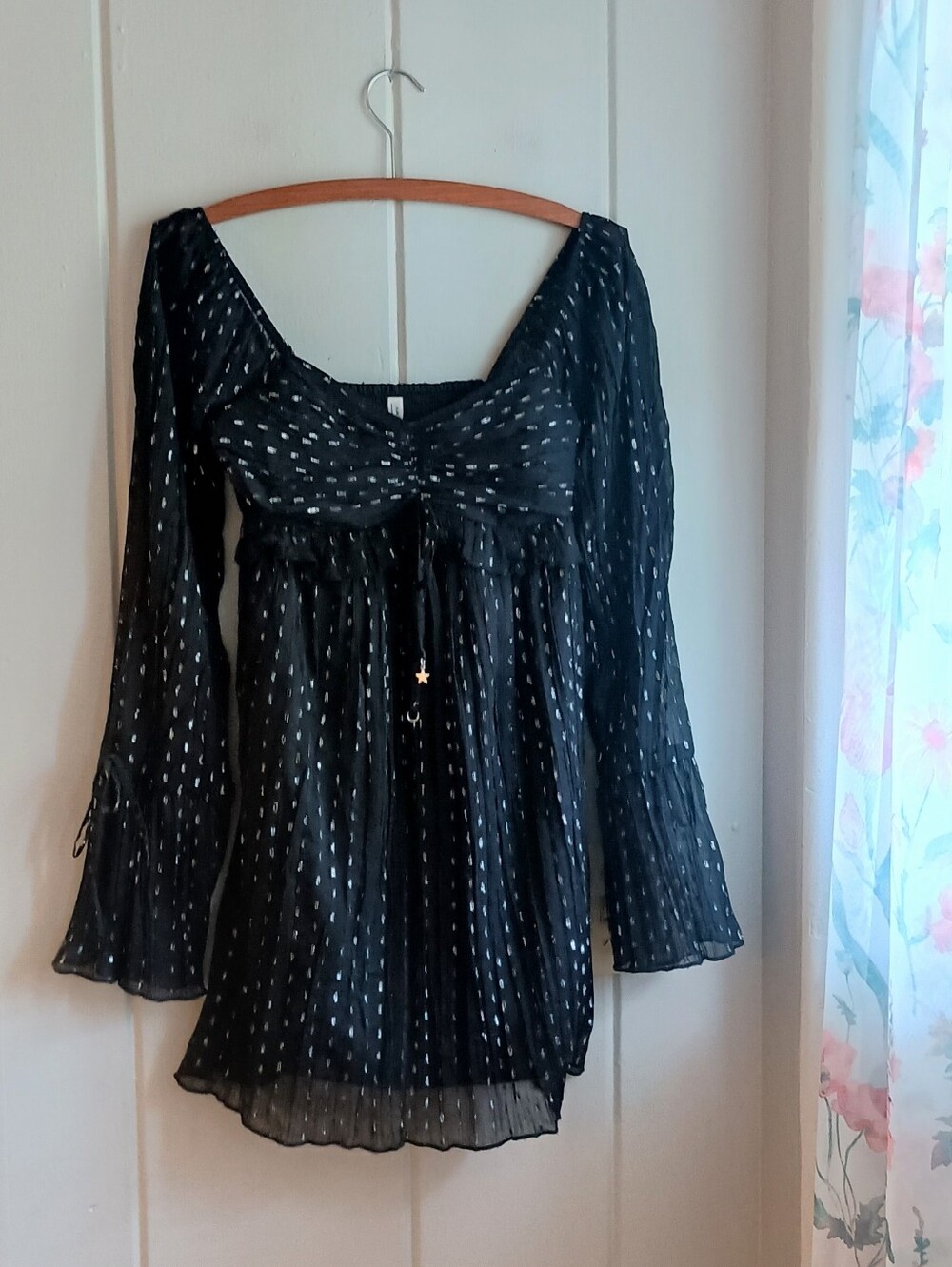 Black And Silver Babydoll Dress